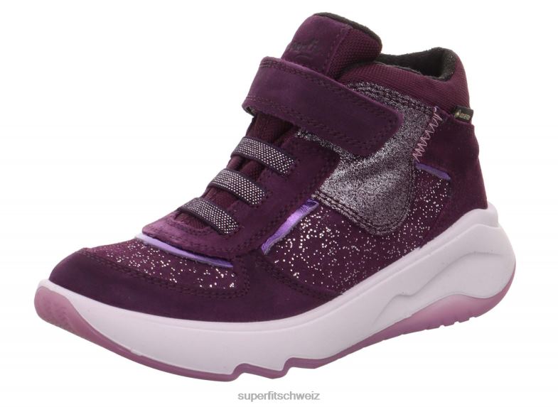 Kleinkinder hohe Turnschuhe 44B2D850 Superfit Melodie - Sneaker hoch mit Klettverschluss lila