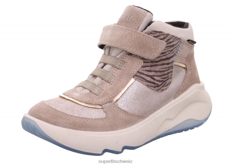 Kleinkinder hohe Turnschuhe 44B2D851 Superfit Melodie - Sneaker hoch mit Klettverschluss Beige