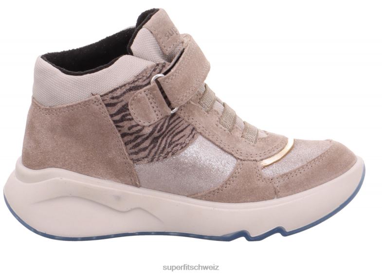 Kleinkinder hohe Turnschuhe 44B2D851 Superfit Melodie - Sneaker hoch mit Klettverschluss Beige