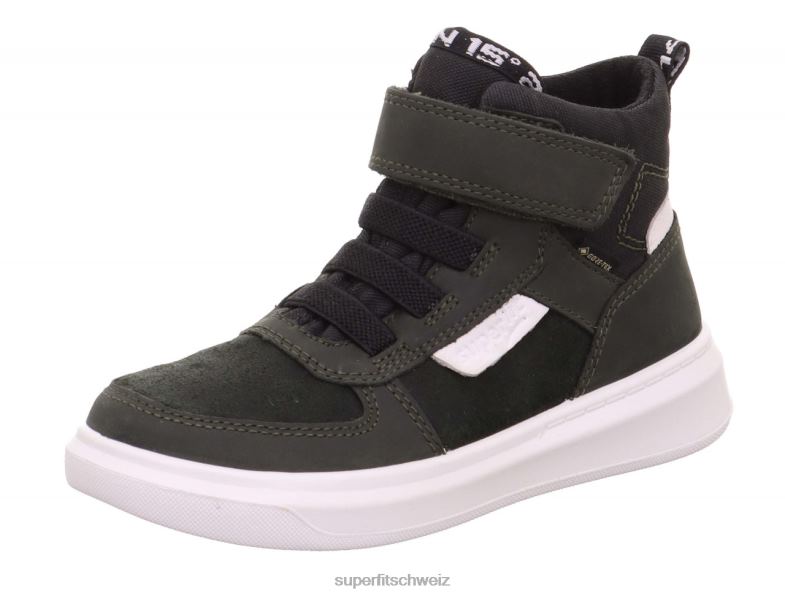Kleinkinder hohe Turnschuhe 44B2D857 Superfit Cosmo - Sneaker hoch mit Klettverschluss Grün