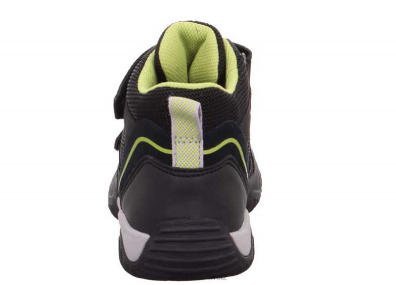Kleinkinder hohe Turnschuhe 44B2D860 Superfit Storm – Sneaker hoch mit Klettverschluss schwarz/hellgrün