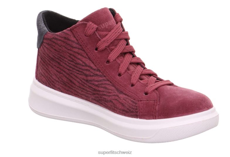 Kleinkinder hohe Turnschuhe 44B2D862 Superfit Cosmo – Sneaker hoch mit Reißverschluss Rosa