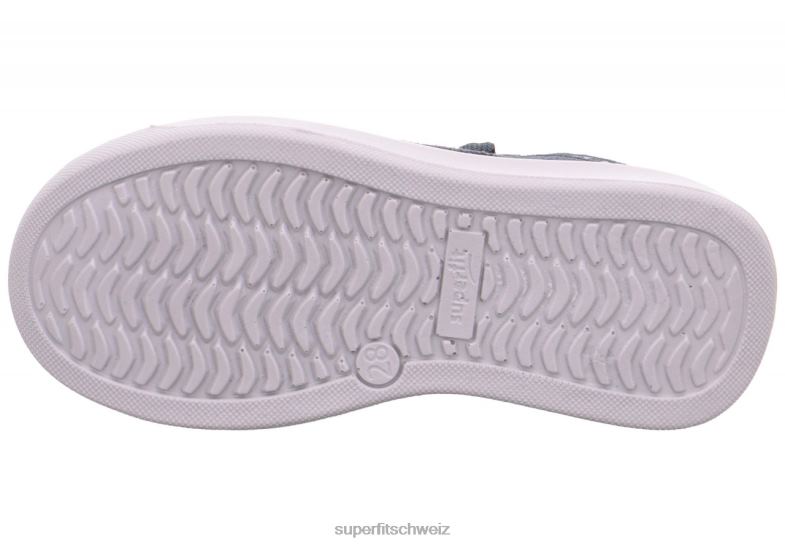 Kleinkinder hohe Turnschuhe 44B2D863 Superfit Cosmo – Sneaker hoch mit Reißverschluss Blau