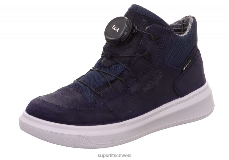 Kleinkinder hohe Turnschuhe 44B2D865 Superfit Cosmo – Sneaker hoch mit Boa-Fit-System Blau