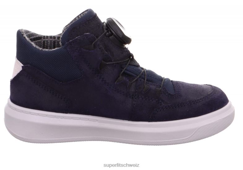 Kleinkinder hohe Turnschuhe 44B2D865 Superfit Cosmo – Sneaker hoch mit Boa-Fit-System Blau