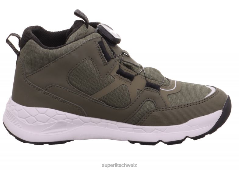 Kleinkinder hohe Turnschuhe 44B2D909 Superfit Free Ride – Sneaker hoch mit Boa-Fit-System Grün Schwarz