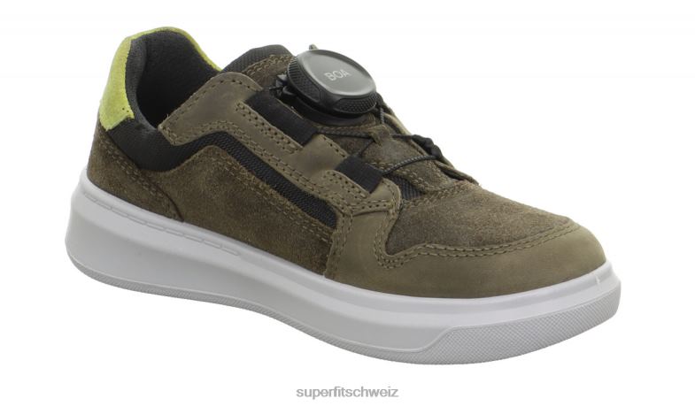 Kleinkinder niedrige Turnschuhe 44B2D769 Superfit Cosmo – Sneaker Low mit Boa-Fit-System grün/hellgrün