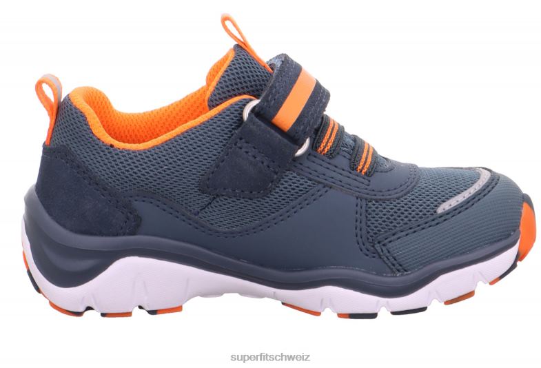 Kleinkinder niedrige Turnschuhe 44B2D771 Superfit sport5 - Sneaker Low mit Klettverschluss blau/orange