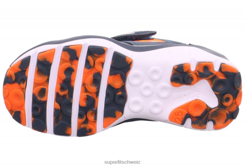 Kleinkinder niedrige Turnschuhe 44B2D771 Superfit sport5 - Sneaker Low mit Klettverschluss blau/orange