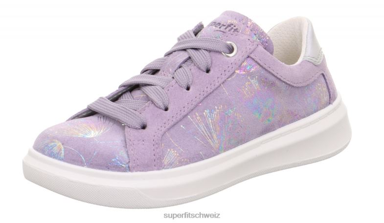 Kleinkinder niedrige Turnschuhe 44B2D772 Superfit Cosmo - Sneaker Low mit Schnürung lila