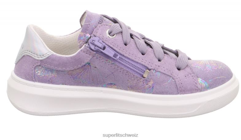 Kleinkinder niedrige Turnschuhe 44B2D772 Superfit Cosmo - Sneaker Low mit Schnürung lila