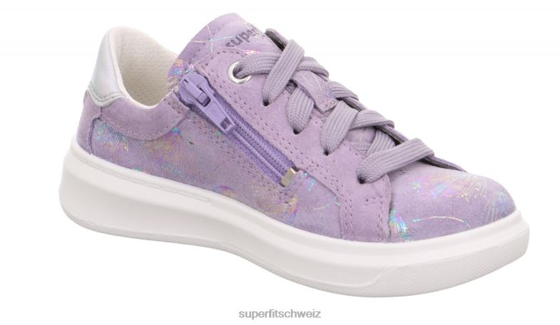 Kleinkinder niedrige Turnschuhe 44B2D772 Superfit Cosmo - Sneaker Low mit Schnürung lila