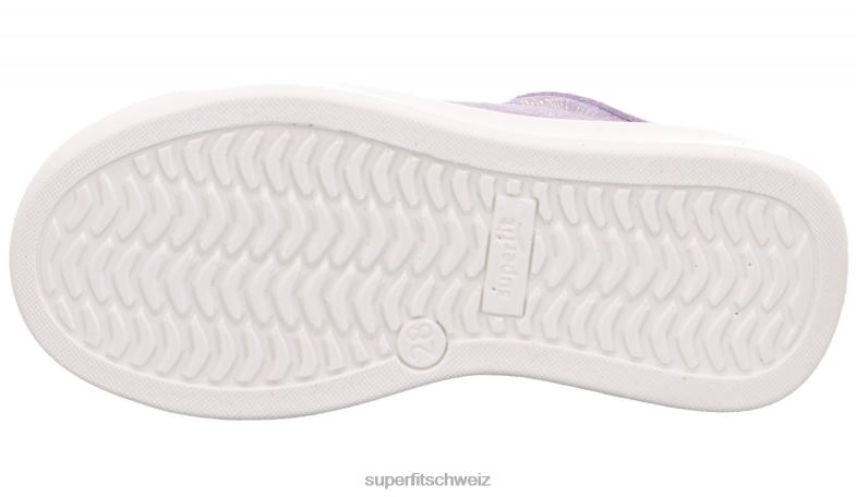 Kleinkinder niedrige Turnschuhe 44B2D772 Superfit Cosmo - Sneaker Low mit Schnürung lila