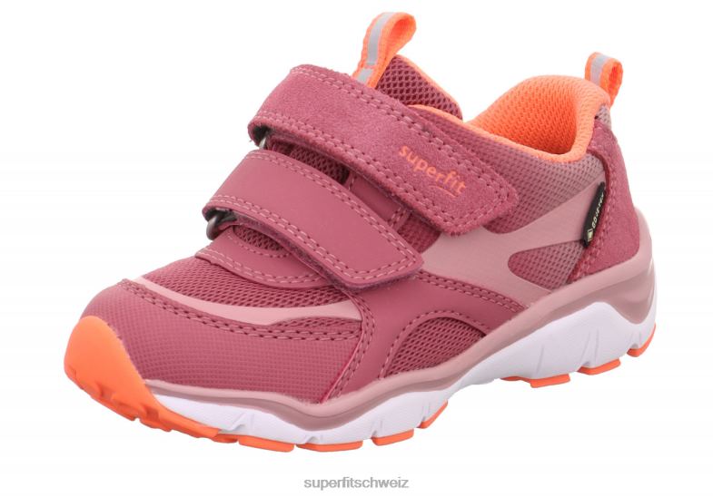 Kleinkinder niedrige Turnschuhe 44B2D773 Superfit sport5 - Sneaker Low mit Klettverschluss rosa/orange