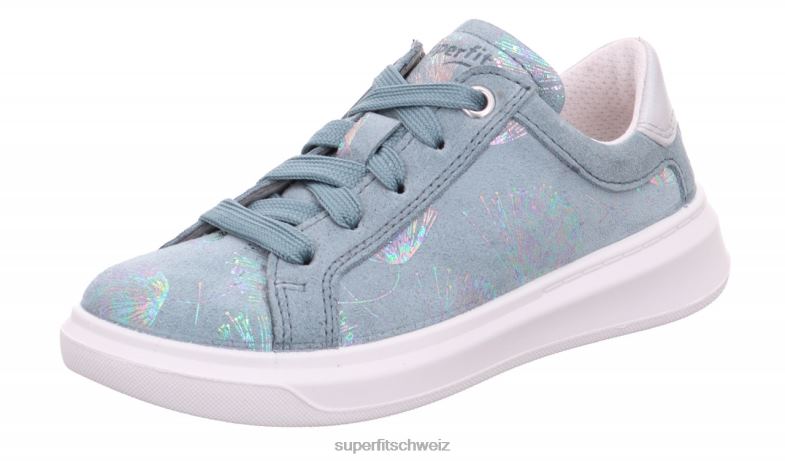 Kleinkinder niedrige Turnschuhe 44B2D775 Superfit Cosmo - Sneaker Low mit Schnürung Blau