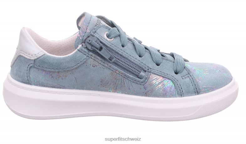 Kleinkinder niedrige Turnschuhe 44B2D775 Superfit Cosmo - Sneaker Low mit Schnürung Blau