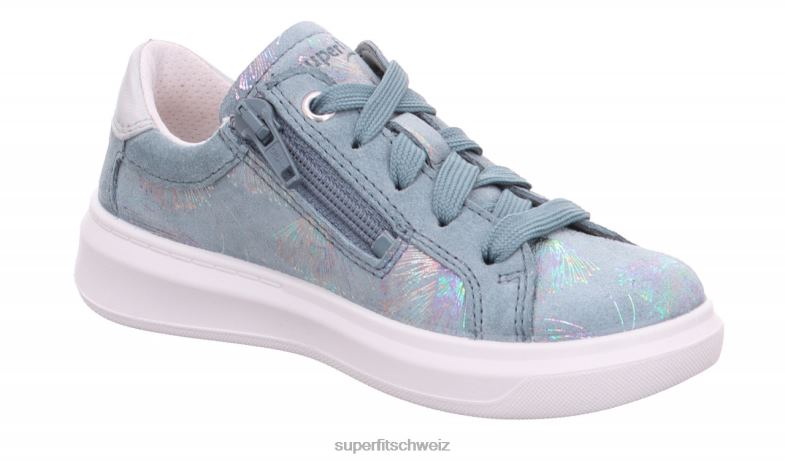 Kleinkinder niedrige Turnschuhe 44B2D775 Superfit Cosmo - Sneaker Low mit Schnürung Blau