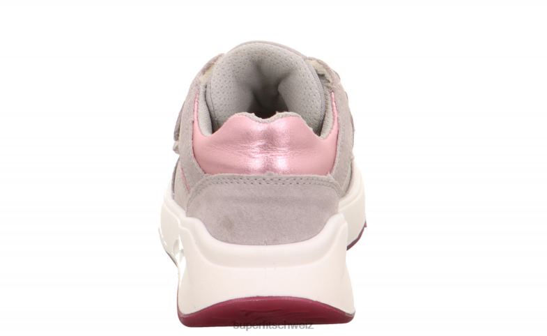 Kleinkinder niedrige Turnschuhe 44B2D776 Superfit Melodie – Sneaker Low mit Klettverschluss hellgrau/rosa