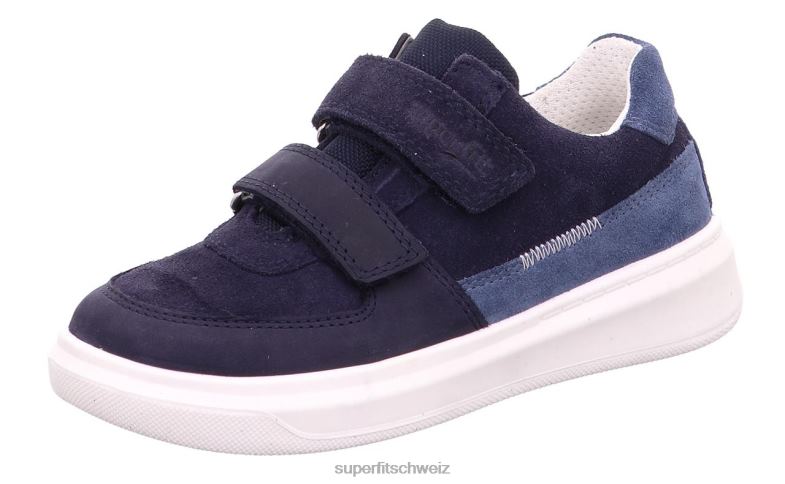 Kleinkinder niedrige Turnschuhe 44B2D778 Superfit Cosmo - Sneaker Low mit Klettverschluss Blau