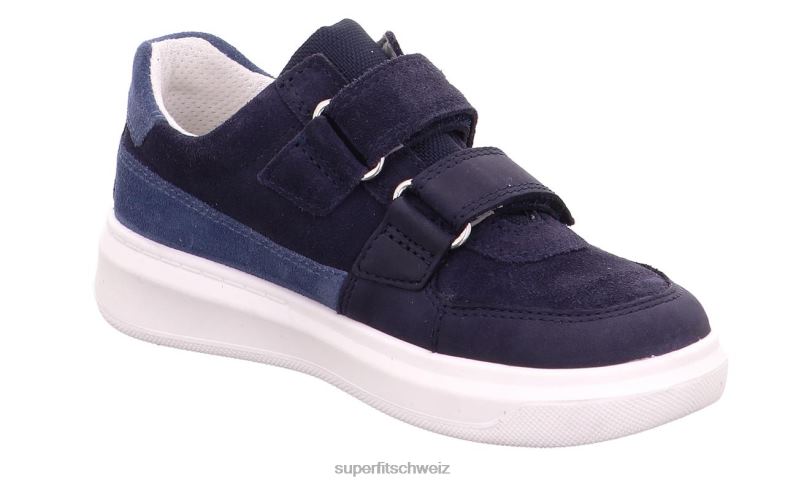 Kleinkinder niedrige Turnschuhe 44B2D778 Superfit Cosmo - Sneaker Low mit Klettverschluss Blau