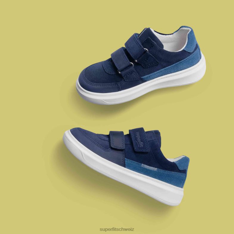 Kleinkinder niedrige Turnschuhe 44B2D778 Superfit Cosmo - Sneaker Low mit Klettverschluss Blau