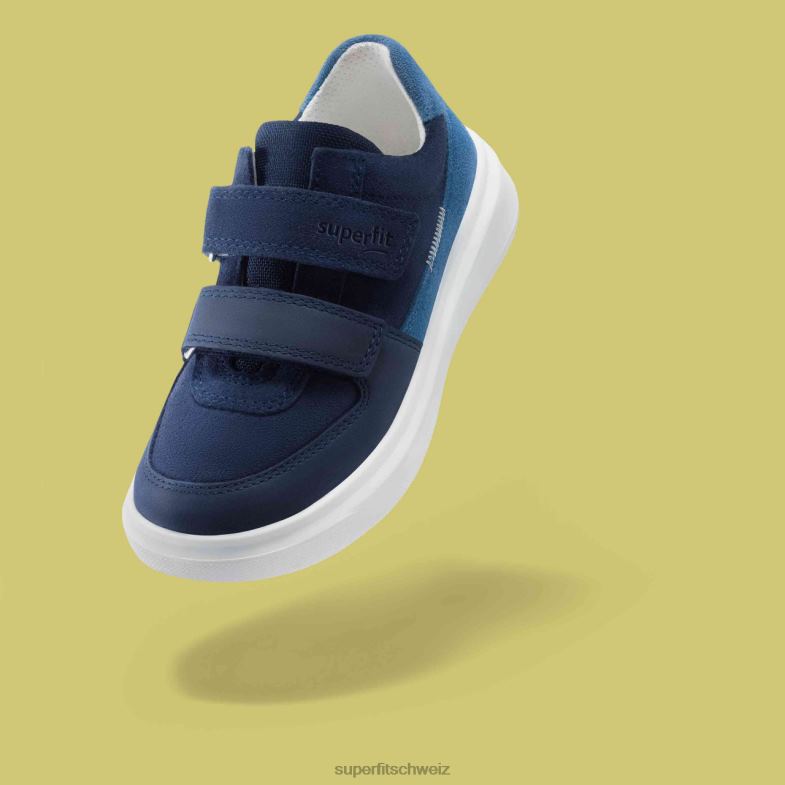 Kleinkinder niedrige Turnschuhe 44B2D778 Superfit Cosmo - Sneaker Low mit Klettverschluss Blau