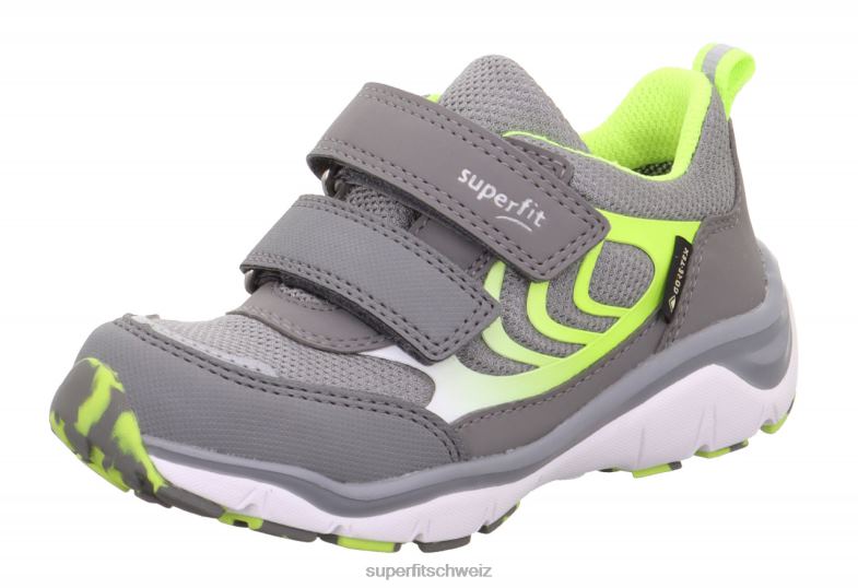 Kleinkinder niedrige Turnschuhe 44B2D780 Superfit sport5 - Sneaker Low mit Klettverschluss hellgrau/gelb