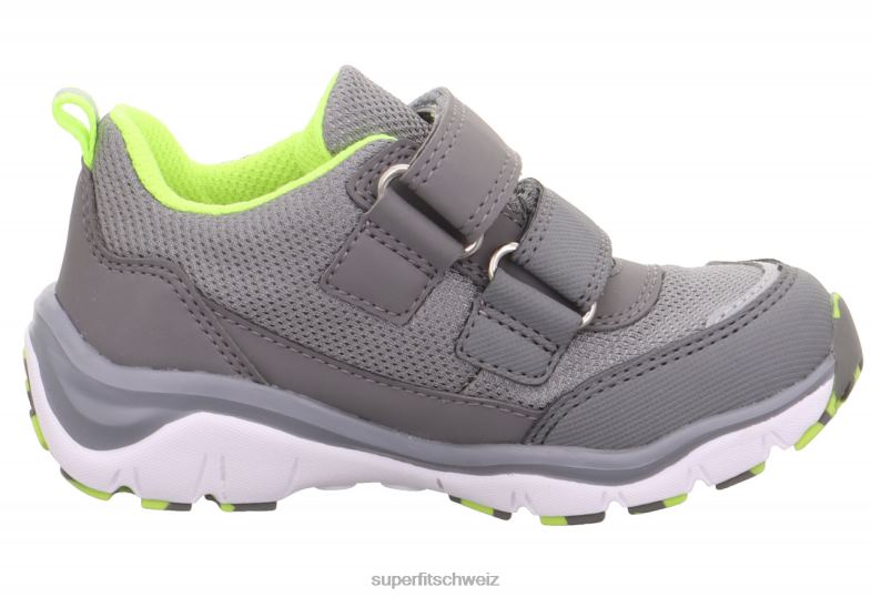 Kleinkinder niedrige Turnschuhe 44B2D780 Superfit sport5 - Sneaker Low mit Klettverschluss hellgrau/gelb