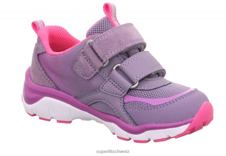 Kleinkinder niedrige Turnschuhe 44B2D783 Superfit sport5 - Sneaker Low mit Klettverschluss Purpur Rosa