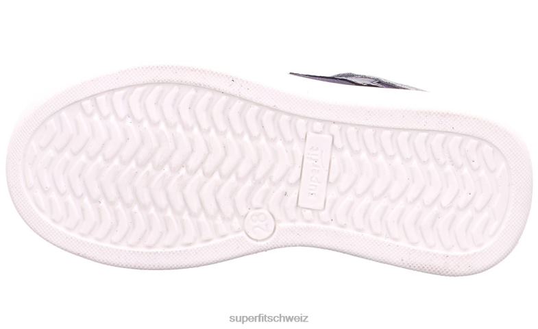 Kleinkinder niedrige Turnschuhe 44B2D784 Superfit Cosmo - Sneaker Low mit Schnürung blau/hellgrau