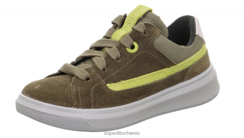 Kleinkinder niedrige Turnschuhe 44B2D786 Superfit Cosmo - Sneaker Low mit Schnürung grün/hellgrün