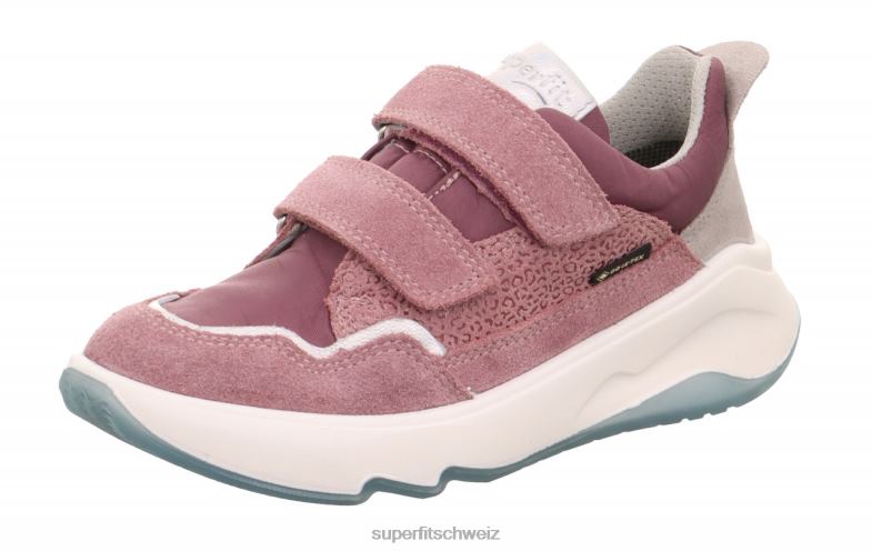 Kleinkinder niedrige Turnschuhe 44B2D790 Superfit Melodie – Sneaker Low mit Klettverschluss lila/grau