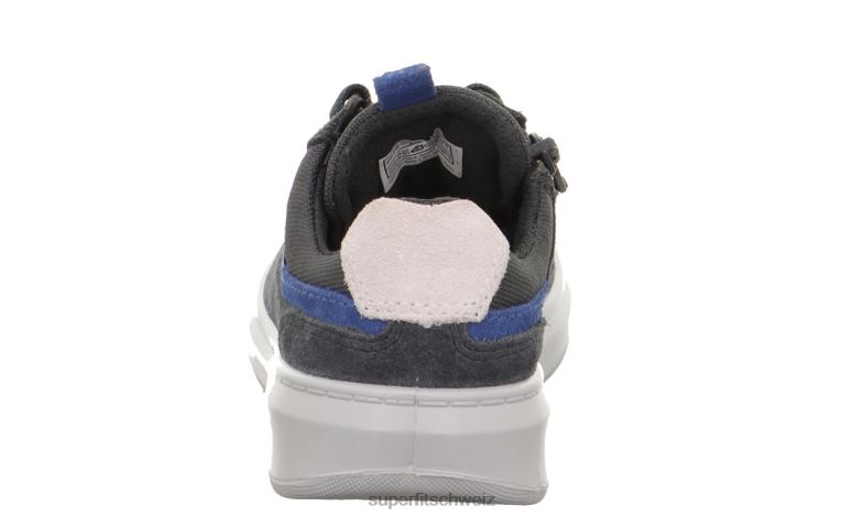 Kleinkinder niedrige Turnschuhe 44B2D793 Superfit Cosmo - Sneaker Low mit Schnürung Grau Blau