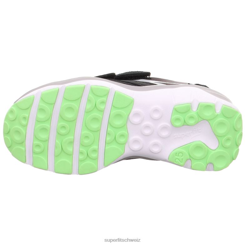 Kleinkinder niedrige Turnschuhe 44B2D794 Superfit sport5 - Sneaker Low mit Klettverschluss schwarz/hellgrün