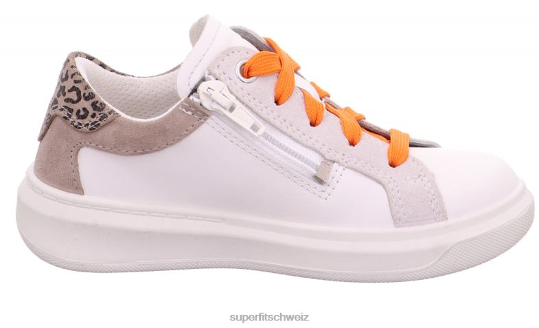 Kleinkinder niedrige Turnschuhe 44B2D797 Superfit Cosmo - Sneaker Low mit Schnürung Weiss