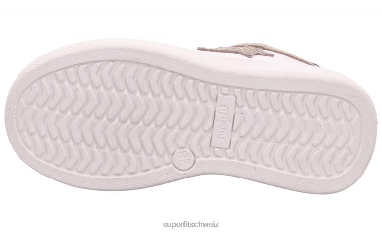 Kleinkinder niedrige Turnschuhe 44B2D797 Superfit Cosmo - Sneaker Low mit Schnürung Weiss