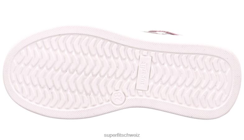 Kleinkinder niedrige Turnschuhe 44B2D799 Superfit Cosmo - Sneaker Low mit Schnürung hellgrau/rosa