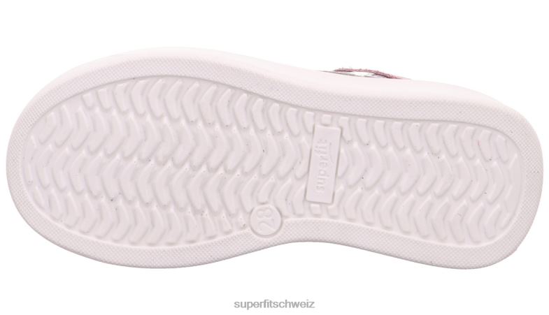 Kleinkinder niedrige Turnschuhe 44B2D799 Superfit Cosmo - Sneaker Low mit Schnürung hellgrau/rosa