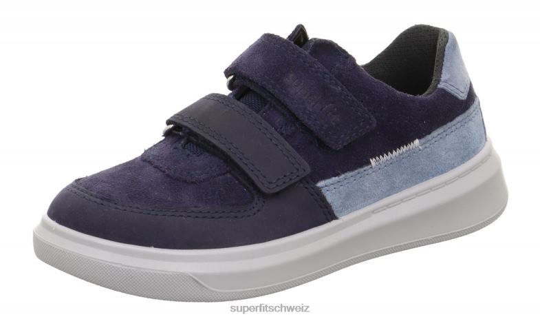 Kleinkinder niedrige Turnschuhe 44B2D800 Superfit Cosmo - Sneaker Low mit Klettverschluss Blau