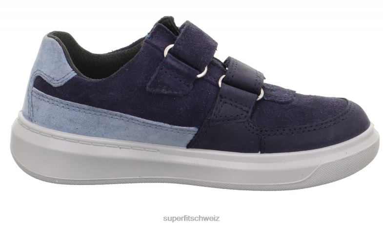 Kleinkinder niedrige Turnschuhe 44B2D800 Superfit Cosmo - Sneaker Low mit Klettverschluss Blau
