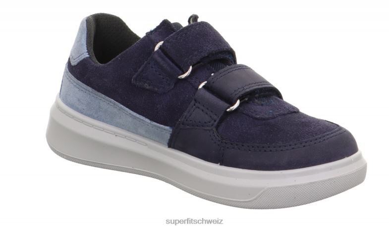 Kleinkinder niedrige Turnschuhe 44B2D800 Superfit Cosmo - Sneaker Low mit Klettverschluss Blau
