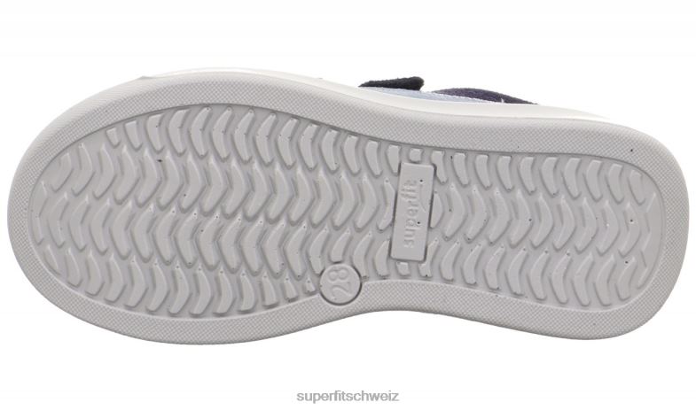 Kleinkinder niedrige Turnschuhe 44B2D800 Superfit Cosmo - Sneaker Low mit Klettverschluss Blau