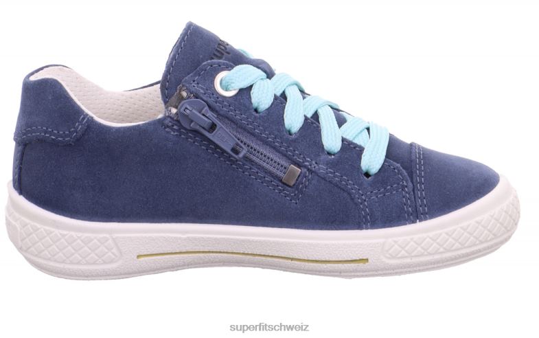 Kleinkinder niedrige Turnschuhe 44B2D803 Superfit tensy – Sneaker Low mit Schnürung Blau