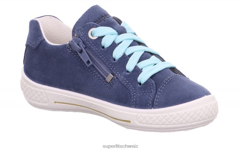 Kleinkinder niedrige Turnschuhe 44B2D803 Superfit tensy – Sneaker Low mit Schnürung Blau