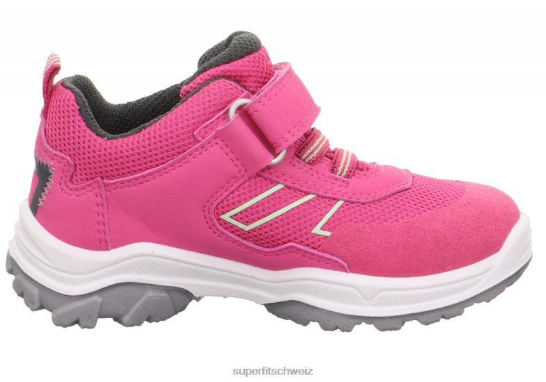 Kleinkinder niedrige Turnschuhe 44B2D805 Superfit Jupiter – Sneaker Low mit Klettverschluss rosa/hellgrün