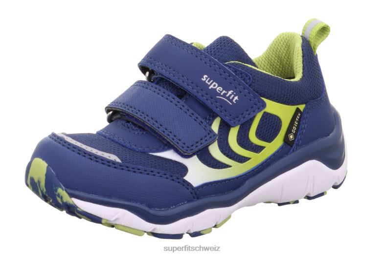 Kleinkinder niedrige Turnschuhe 44B2D807 Superfit sport5 - Sneaker Low mit Klettverschluss blau/hellgrün
