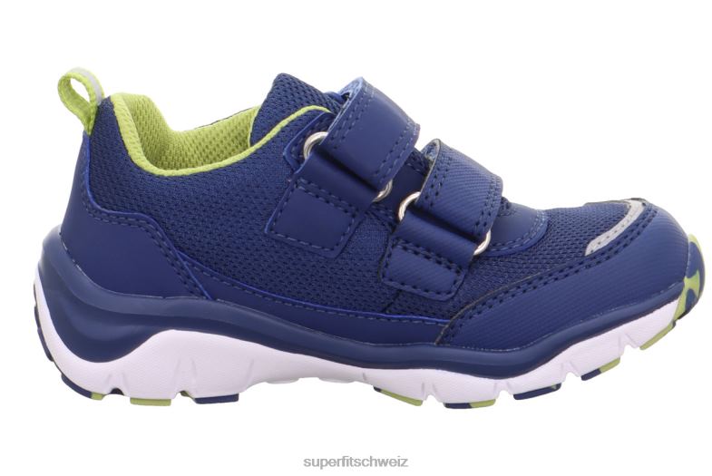 Kleinkinder niedrige Turnschuhe 44B2D807 Superfit sport5 - Sneaker Low mit Klettverschluss blau/hellgrün