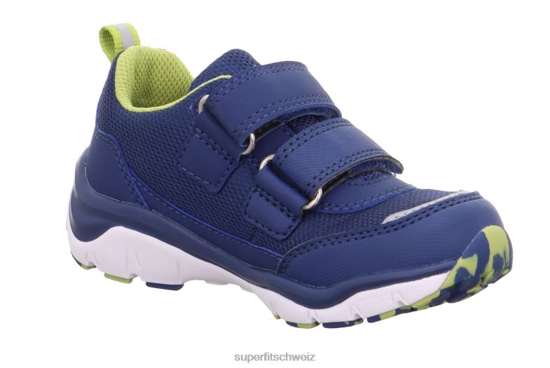 Kleinkinder niedrige Turnschuhe 44B2D807 Superfit sport5 - Sneaker Low mit Klettverschluss blau/hellgrün