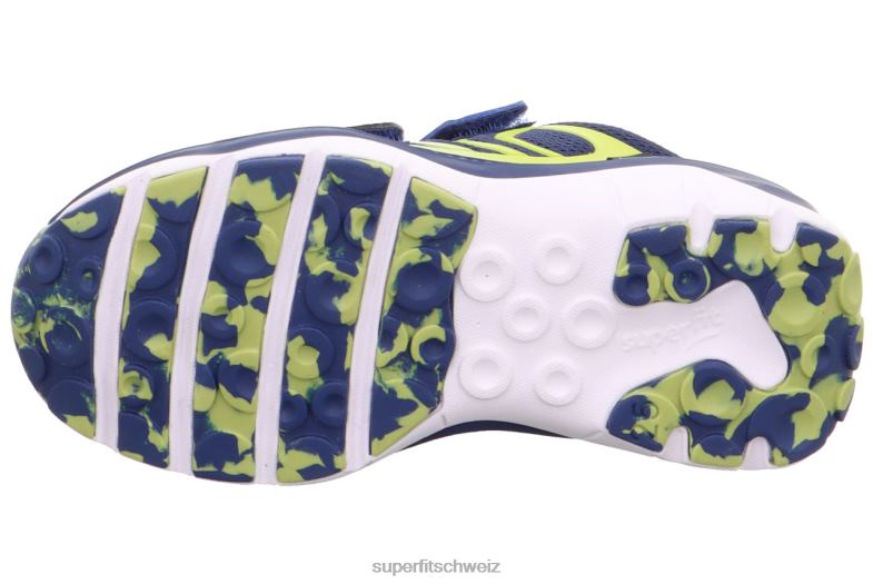 Kleinkinder niedrige Turnschuhe 44B2D807 Superfit sport5 - Sneaker Low mit Klettverschluss blau/hellgrün