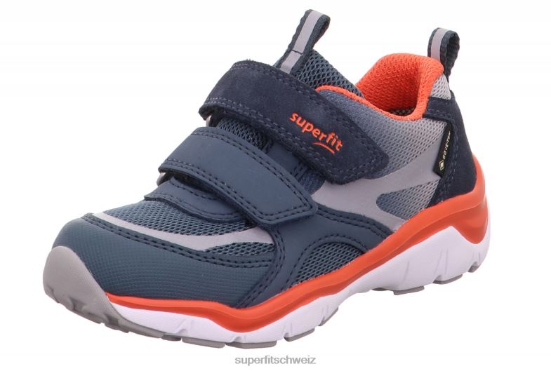 Kleinkinder niedrige Turnschuhe 44B2D808 Superfit sport5 - Sneaker Low mit Klettverschluss Blau Rot